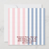 Baby Shower Elephant Baby StrollerCard Invitation  Einladung (Rückseite)