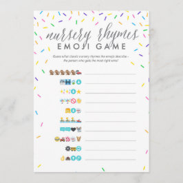 Baby Shower Emoji Game Card - Kinderzimmer Rhymes Programm