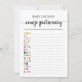 Baby Shower Emoji Pictionary game Card Einladung (Vorderseite)