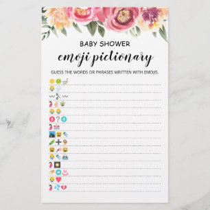 Baby Shower Emoji Pictionary with Answers Spiel