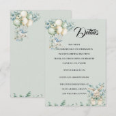 Baby shower Enclosure Card Details Begleitkarte (Vorne/Hinten)