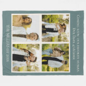 Baby Shower Erinnerungsdecke Baby Ankündigung Gesc Fleecedecke (Vorderseite (Horizontal))