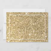 BABY SHOWER ERMÖGLICHT glamourösen Glitzer Einladung (Rückseite)