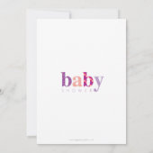 BABY SHOWER ERSUCHT :: Baby gemustert letters 2P Einladung (Rückseite)