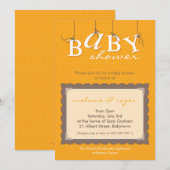 BABY SHOWER ERSUCHT :: Babybriefe 1P Einladung (Vorne/Hinten)