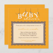 BABY SHOWER ERSUCHT :: Babybriefe 1SQ Einladung (Vorne/Hinten)
