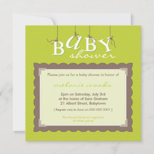 BABY SHOWER ERSUCHT :: Babybriefe 2SQ Einladung