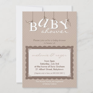 BABY SHOWER ERSUCHT :: Babybriefe 3P Einladung
