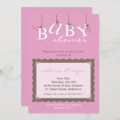 BABY SHOWER ERSUCHT :: Babybriefe 4P Einladung (Vorne/Hinten)