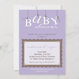 BABY SHOWER ERSUCHT :: Babybriefe 9P Einladung