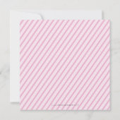 BABY SHOWER ERSUCHT :: Candy stripes SQ Einladung (Rückseite)