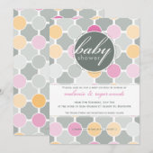 BABY SHOWER ERSUCHT :: die unscharfen Flecken 3P Einladung (Vorne/Hinten)