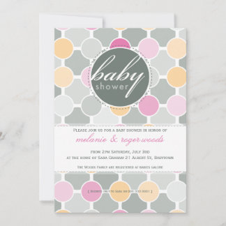 BABY SHOWER ERSUCHT :: die unscharfen Flecken 3P Einladung