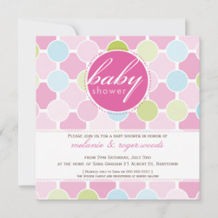 BABY SHOWER ERSUCHT :: fizzy spots 9SQ Einladung