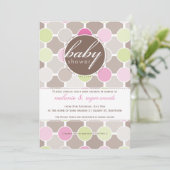 BABY SHOWER ERSUCHT :: Flitze 4P Einladung (Stehend Vorderseite)