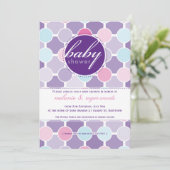 BABY SHOWER ERSUCHT :: Flitze 6P Einladung (Stehend Vorderseite)