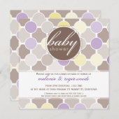 BABY SHOWER ERSUCHT :: Flitze Flecken 8Q Einladung (Vorne/Hinten)