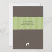 BABY SHOWER ERSUCHT :: glückliche Füße 13P Einladung (Rückseite)