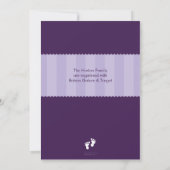 BABY SHOWER ERSUCHT :: glückliche Füße 15P Einladung (Rückseite)