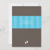 BABY SHOWER ERSUCHT :: glückliche Füße 4P Einladung (Rückseite)