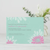 BABY SHOWER ERSUCHT :: modernes blühen 1L Einladung (Stehend Vorderseite)