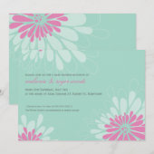 BABY SHOWER ERSUCHT :: modernes blühen 1L Einladung (Vorne/Hinten)