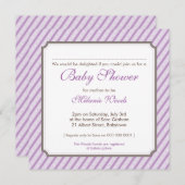 BABY SHOWER ERSUCHT :: Süßigkeiten Streifen 6SQ Einladung (Vorne/Hinten)