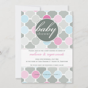 BABY SHOWER ERSUCHT :: unscharfe Flecken 2P Einladung