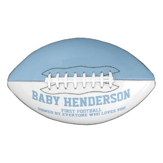 Baby Shower Es ist ein Junge Sport Blau Weiß First Football