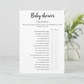 Baby Shower Ever or Never Game, Printable Einladung (Stehend Vorderseite)