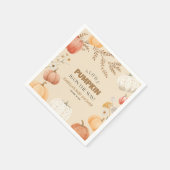 Baby Shower Fall Pumpkin Serviette (Ecke)
