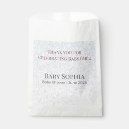 Baby Shower Favor Bags Thank You Girl Pink Geschenktütchen