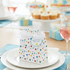 Baby Shower Favor Box - Colorful Stars Geschenkschachtel