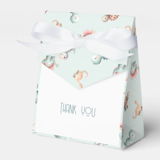 Baby Shower Favor Box Dinosaur Dino Mite Party Geschenkschachtel (Vorderseite)