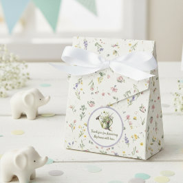 Baby Shower Favor Box - Rustic Floral Thank You Geschenkschachtel