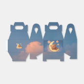 Baby Shower Favor Box – Teddy Bear on the Moon Geschenkschachtel (Ungefaltet)