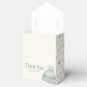 Baby Shower Favor Box - Winter Blue Hat Thank You Geschenkschachtel (Geöffnet)
