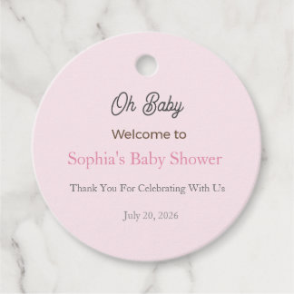 Baby Shower Favor Tag | Oh Baby Sophia Geschenkanhänger