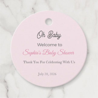Baby Shower Favor Tag | Oh Baby Sophia Geschenkanhänger
