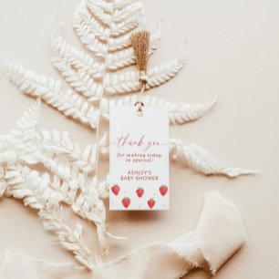 Baby Shower Favor Tag, Strawberry Baby Dusche Geschenkanhänger