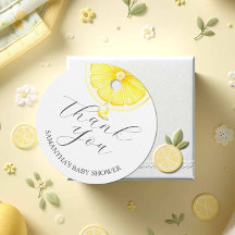 Baby Shower Favor Tags Lemons