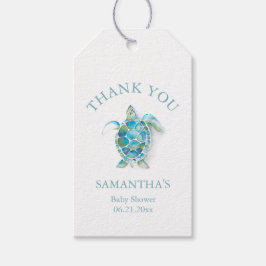 Baby Shower Favor Tags Tropical Sea Turtle Geschenkanhänger