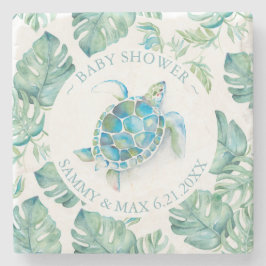 Baby Shower Favors Tropical Sea Turtle Steinuntersetzer