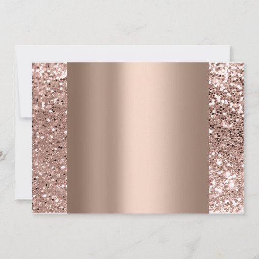 Baby Shower Feet Elegante Rose Glitzer Boy Girly Einladung (Rückseite)