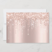 Baby Shower Feet Glitzer Rose Gold Tropfen Boy Gir Einladung (Rückseite)