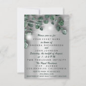 Baby SHOWER Feet Rustic Green Grey Girl Boy Einladung (Vorderseite)