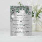 Baby SHOWER Feet Rustic Green Grey Girl Boy Einladung (Stehend Vorderseite)