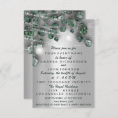 Baby SHOWER Feet Rustic Green Grey Girl Boy Einladung (Vorne/Hinten)