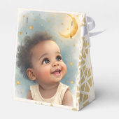 Baby Shower Fevor Box mit Ribbon Geometric & Baby Geschenkschachtel (Rückseite)