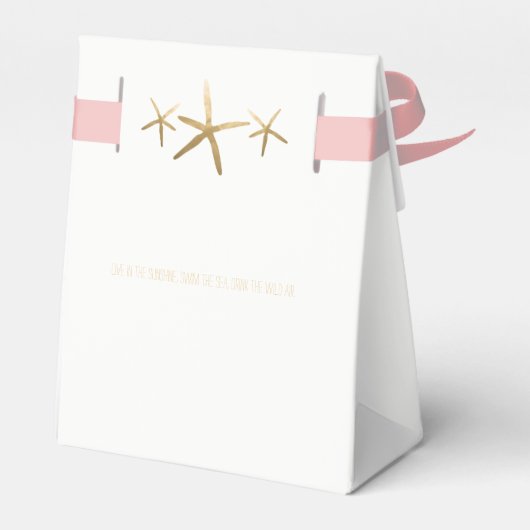 Baby Shower Fevor Box - Strand, Ozean, Starfish Geschenkschachtel (Rückseite)